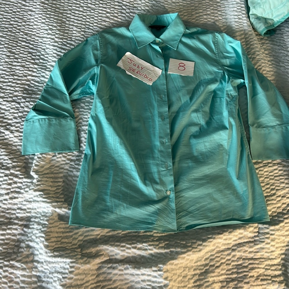 Tiffany blue blouse - Lands End